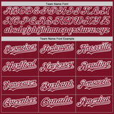 Custom Crimson White Pinstripe White Two-Button Unisex Softball Jersey