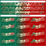 Custom Red Vintage Mexican Flag Kelly Green-City Cream Gradient Fashion Two-Button Unisex Softball Jersey