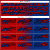 Custom Royal Red-Black Gradient Fashion Two-Button Unisex Softball Jersey