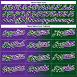 Custom Green Purple-Cream Gradient Fashion Two-Button Unisex Softball Jersey