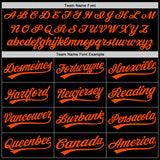 Custom Black Orange Two-Button Unisex Softball Jersey