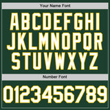 Custom Green White-Yellow Two-Button Unisex Softball Jersey