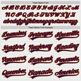 Custom White Navy Red-Old Gold Two-Button Unisex Softball Jersey