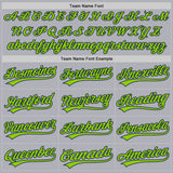Custom Gray Neon Green-Navy Two-Button Unisex Softball Jersey