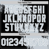 Custom Silver Black-White 3D Pattern Abstract Brush Stroke Two-Button Unisex Softball Jersey