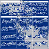 Custom Gray Royal-White 3D Pattern Abstract Brush Stroke Two-Button Unisex Softball Jersey
