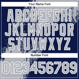 Custom Gray Navy-White 3D Pattern Abstract Brush Stroke Two-Button Unisex Softball Jersey