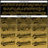 Custom Black Old Gold 3D Gradient Square Shape Two-Button Unisex Softball Jersey