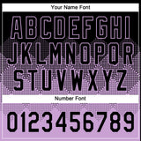 Custom Black Light Purple 3D Gradient Square Shape Two-Button Unisex Softball Jersey