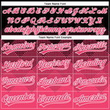 Custom Black Neon Pink-White 3D Gradient Square Shape Two-Button Unisex Softball Jersey