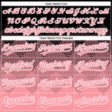 Custom Black Medium Pink-White 3D Gradient Square Shape Two-Button Unisex Softball Jersey