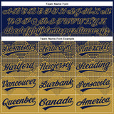 Custom Navy Old Gold 3D Gradient Square Shape Two-Button Unisex Softball Jersey
