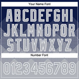 Custom Navy Gray-White 3D Gradient Square Shape Two-Button Unisex Softball Jersey