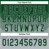 Custom Green Gray 3D Gradient Square Shape Two-Button Unisex Softball Jersey