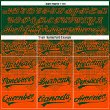Custom Green Orange 3D Gradient Square Shape Two-Button Unisex Softball Jersey
