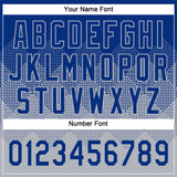 Custom Royal Gray 3D Gradient Square Shape Two-Button Unisex Softball Jersey