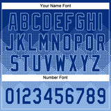 Custom Royal Light Blue 3D Gradient Square Shape Two-Button Unisex Softball Jersey