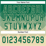 Custom Kelly Green Cream 3D Gradient Square Shape Two-Button Unisex Softball Jersey