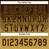 Custom Brown Old Gold 3D Gradient Square Shape Two-Button Unisex Softball Jersey