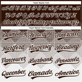 Custom Brown White 3D Gradient Square Shape Two-Button Unisex Softball Jersey