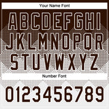 Custom Brown White 3D Gradient Square Shape Two-Button Unisex Softball Jersey