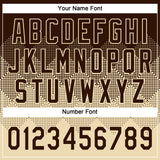 Custom Brown Cream 3D Gradient Square Shape Two-Button Unisex Softball Jersey