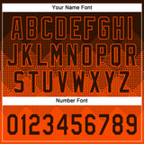 Custom Brown Orange 3D Gradient Square Shape Two-Button Unisex Softball Jersey