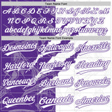 Custom Graffiti Pattern White-Purple 3D Scratch Two-Button Unisex Softball Jersey