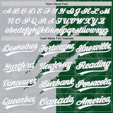 Custom Graffiti Pattern White Kelly Green-Gray 3D Scratch Two-Button Unisex Softball Jersey