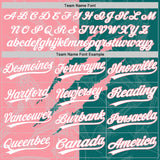 Custom Graffiti Pattern White Teal-Medium Pink 3D Scratch Two-Button Unisex Softball Jersey