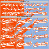 Custom Graffiti Pattern White Light Blue-Orange 3D Scratch Two-Button Unisex Softball Jersey