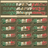 Custom Olive Vintage Mexican Flag-Cream Mexico Performance Salute To Service Two-Button Unisex Softball Jersey