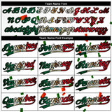 Custom White Vintage Mexican Flag Red-Black Mexico Two-Button Unisex Softball Jersey