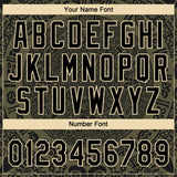 Custom Olive Black-Cream Ethnic Aztec Mexican Heritage Two-Button Unisex Softball Jersey