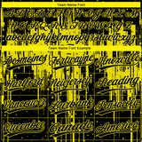 Custom Black Light Yellow Dripping Splatter Paint Two-Button Unisex Softball Jersey