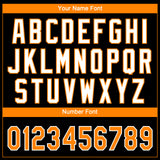 Custom Black Bay Orange-White Gradient Style Twinkle Star Two-Button Unisex Softball Jersey