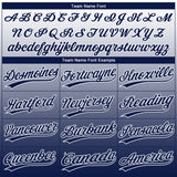 Custom White Navy Gradient Style Twinkle Star Two-Button Unisex Softball Jersey