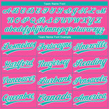 Custom Pink Aqua-White Gradient Style Twinkle Star Two-Button Unisex Softball Jersey