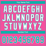 Custom Pink Aqua-White Gradient Style Twinkle Star Two-Button Unisex Softball Jersey
