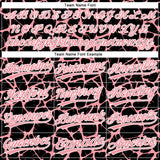Custom Black Medium Pink-White 3D Pattern Design Abstract Network Crackle Two-Button Unisex Softball Jersey