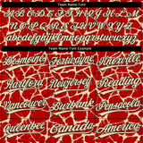 Custom Red Cream-Black 3D Pattern Design Abstract Network Crackle Two-Button Unisex Softball Jersey