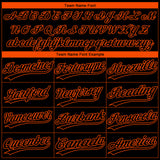 Custom Black Orange Philadelphia City Edition Gradient Two-Button Unisex Softball Jersey