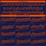 Custom Navy Orange Chicago City Edition Gradient Two-Button Unisex Softball Jersey