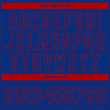 Custom Royal Red Atlanta City Edition Gradient Two-Button Unisex Softball Jersey