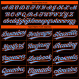 Custom Black Powder Blue-Orange Miami City Edition Gradient Two-Button Unisex Softball Jersey