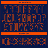 Custom Navy Orange Denver City Edition Gradient Two-Button Unisex Softball Jersey