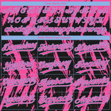 Custom Black Pink-Light Blue Splatter Torn Sharp Brush Stroke Two-Button Unisex Softball Jersey
