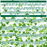 Custom White Kelly Green St.Patrick's Day Shamrock 3D Pattern Design Two-Button Unisex Softball Jersey