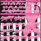 Custom Black Pink-White American Flag With Pink Ribbon Breast Cancer Awareness Month Women Health Care Support Two-Button Unisex Softball Jersey