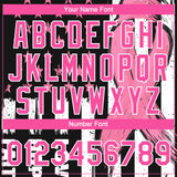 Custom Black Pink-White American Flag With Pink Ribbon Breast Cancer Awareness Month Women Health Care Support Two-Button Unisex Softball Jersey